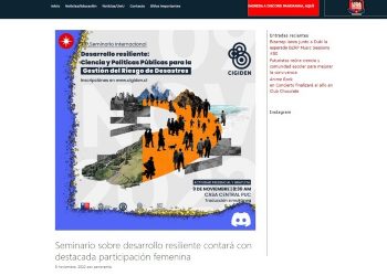 Panoramia.cl | Seminario sobre desarrollo resiliente contará con destacada participación femenina