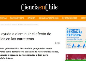 Cienciaenchile.cl | Software chileno ayuda a disminuir el efecto de desastres naturales en las carreteras￼