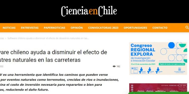 Cienciaenchile.cl | Software chileno ayuda a disminuir el efecto de desastres naturales en las carreteras￼