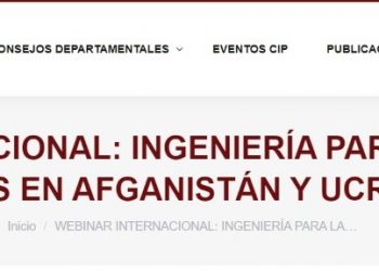 Cip.org.pe | Webinar internacional: Ingenería para la humanidad: Casos en Afganistán y Ucrania