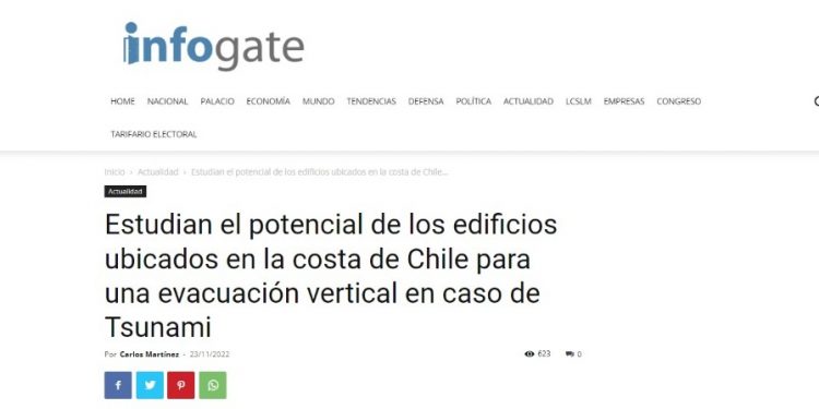 Infogate.cl | Estudian el potencial de los edificios ubicados en la costa de Chile para una evacuación vertical en caso de Tsunami