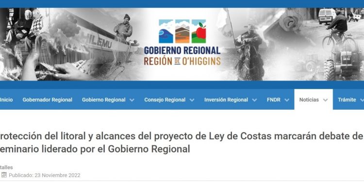Goreohiggins.cl | Protección del litoral y alcances del proyecto de Ley de Costas marcarán debate de Seminario liderado por el Gobierno Regional