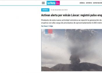 Lahora.cl | Activan alerta por volcán Láscar: registró pulso eruptivo