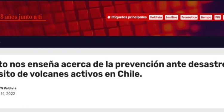 ATV Valdivia | Experto nos enseña acerca de la prevención ante desastres, a propósito de volcanes activos en Chile