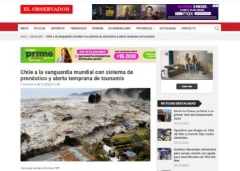 El Observador | Chile a la vanguardia mundial con sistema de pronóstico y alerta temprana de tsunamis