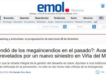 Emol.cl | ¿Se aprendió de los megaincendios en el pasado?: Avances y desafíos revelados por un nuevo siniestro en Viña del Mar