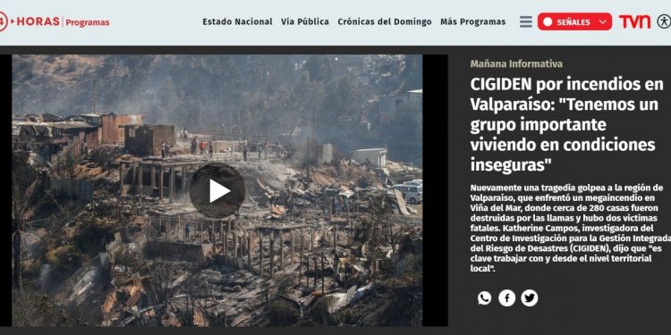 24 Horas | CIGIDEN por incendios en Valparaíso: «Tenemos un grupo importante viviendo en condiciones inseguras»
