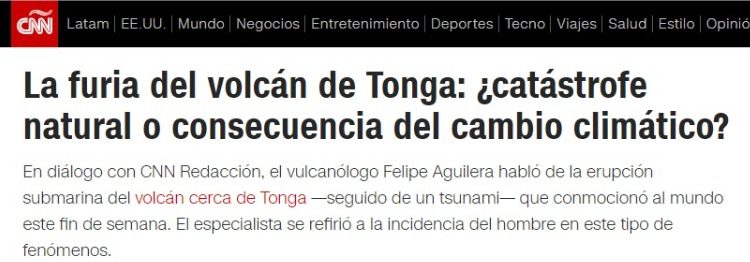 CCN Español | La furia del volcán de Tonga: ¿catástrofe natural o consecuencia del cambio climático?