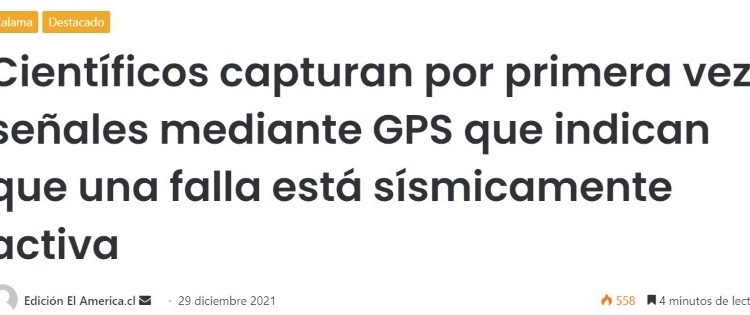 El America | Científicos capturan por primera vez señales mediante GPS que indican que una falla está sísmicamente activa