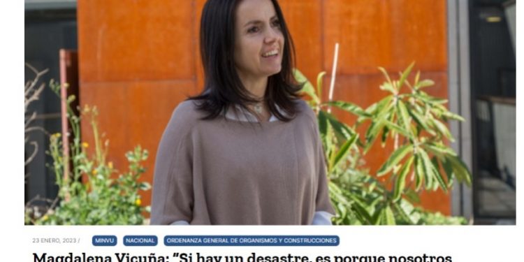 El Diario Inmobiliario | Magdalena Vicuña: “Si hay un desastre, es porque nosotros expusimos a personas e infraestructura a esa amenaza”.