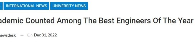 India Education Diary | UC Academic Counted Among The Best Engineers Of The Year