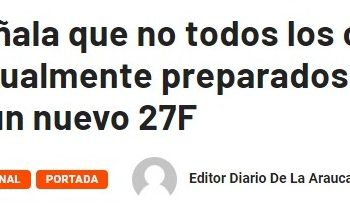 El Diario de la Araucania | Estudio señala que no todos los chilenos estamos igualmente preparados para enfrentar un nuevo 27F