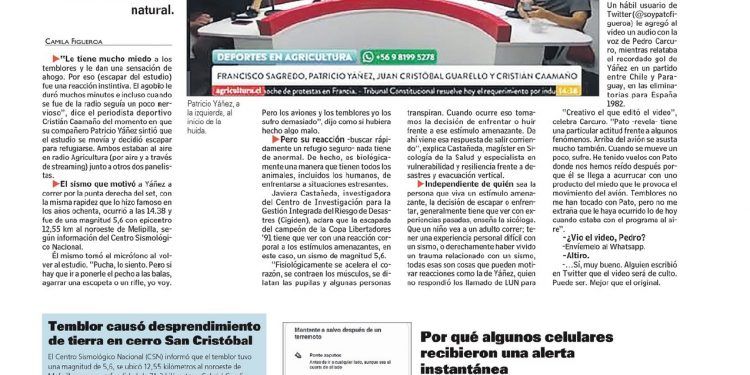 LUN | Temblor causó desprendimiento de tierra en San Cristóbal