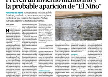 Diario de Atacama | Prevén un invierno menos frío y la probable aparición de «El Niño»