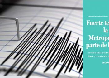 La Tercera | Fuerte temblor remece la Región Metropolitana y gran parte de la zona central