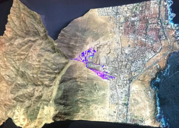 Proyección digital muestra como sería un aluvión en el sector de La Chimba en Antofagasta