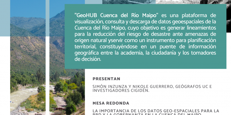 Lanzamiento «GeoHUB: Cuenca del Río Maipo»