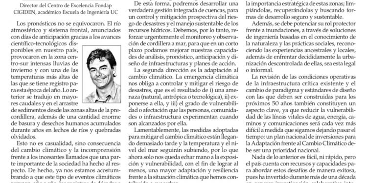 El Mercurio | La naturaleza no es el desastre