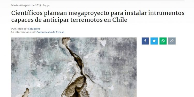 Bio bio | Científicos planean megaproyecto para instalar instrumentos capaces de anticipar terremotos en Chile