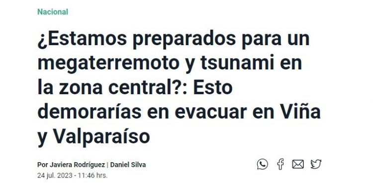 Meganoticias | ¿Estamos preparados para un megaterremoto y tsunami en la zona central?: Esto demorarías en evacuar en Viña y Valparaíso