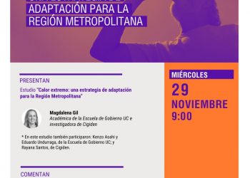 Seminario presencial «Calor extremo: Una estrategia de adaptación para la Región Metropolitana»