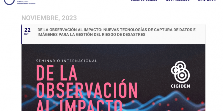 Itrend | De la observación al impacto: nuevas tecnologías de captura de datos e imágenes para la gestión del riesgo de desastres