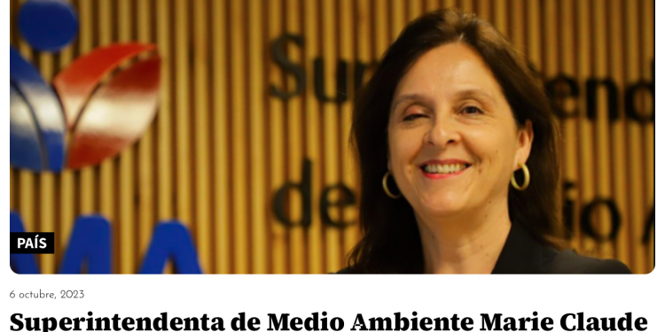 El Mostrador | Superintendenta de Medio Ambiente Marie Claude Plumer en la mira por posible conflicto de interés