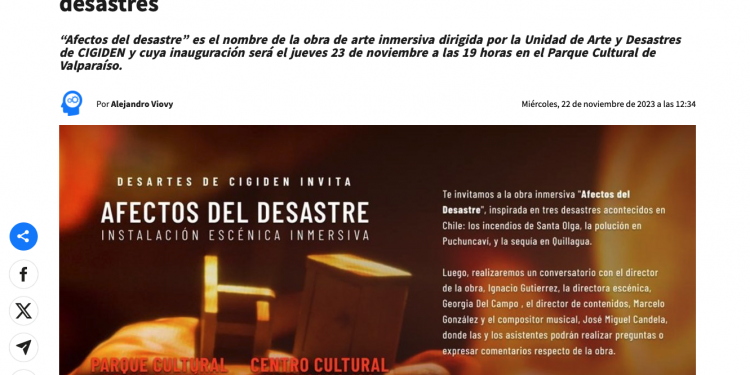 Ilustrado | Instalación escénica explora la dimensión afectiva de los desastres