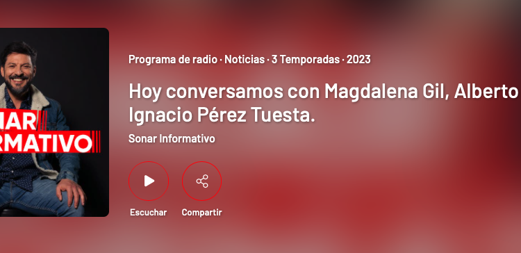 SONAR FM | Hoy conversamos con Magdalena Gil, Alberto Mayol, e Ignacio Pérez Tuesta