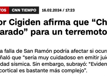 CNN | Investigador Cigiden afirma que “Chile está mejor preparado” para un  terremoto que en 2010