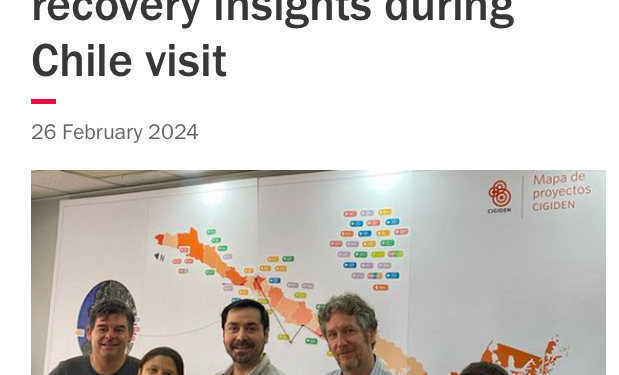 Cardiff University | Dr Diana Contreras Mojica shares post-disaster recovery insights during Chile visit