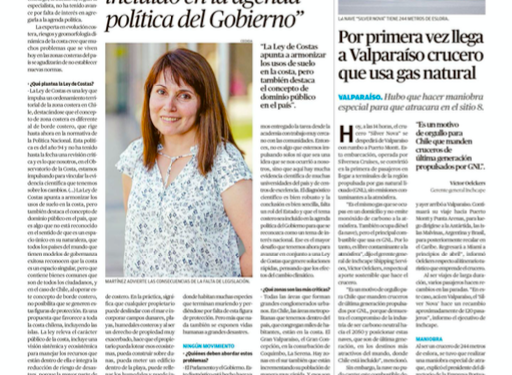 El Mercurio de Valparaíso | «Falta un rol del Estado y que el tema costero sea incluido en la agenda política del Gobierno»