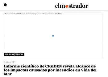El Mostrador | Informe científico de CIGIDEN revela alcance de los impactos causados por incendios en Viña del Mar
