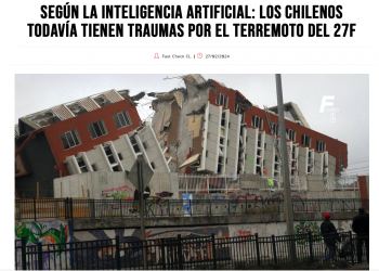 Fastcheck | Según la inteligencia artificial: Los chilenos todavía tienen traumas por el terremoto del 27F