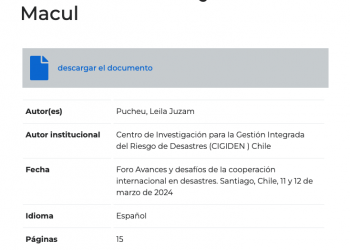SELA | Gestión comunitaria del riesgo de desastre: caso Quebrada de Macul