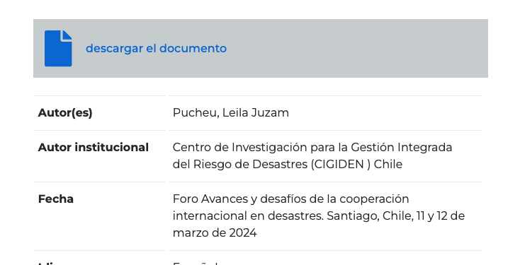 SELA | Gestión comunitaria del riesgo de desastre: caso Quebrada de Macul