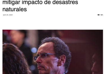 Diario El Pulso | Reconocen a ex presidente de comisión que estimó costo para mitigar impacto de desastres naturales