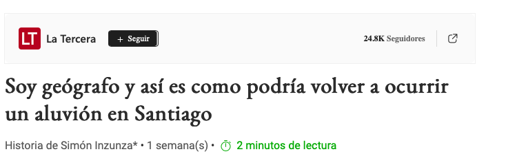 MSN | Soy geógrafo y así es como podría volver a ocurrir un aluvión en Santiago