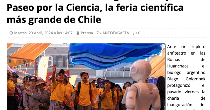 Regiones Noticias | Más de 16 mil personas participaron en las actividades del Festival de Ciencia Puerto de Ideas Antofagasta 2024 y del Paseo por la Ciencia, la feria científica más grande de Chile
