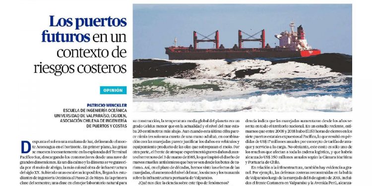El Mercurio de Valparaíso | Los puertos futuros en un contexto de riesgos costeros