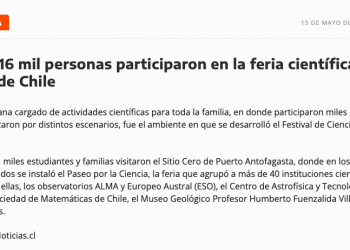 ExtraNoticias.cl | Más de 16 mil personas participaron en la feria científica más grande de Chile