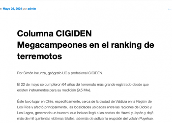 RNE.cl | Columna CIGIDEN: Megacampeones en el ranking de terremotos