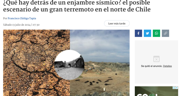 Bio Bio Chile | ¿Qué hay detrás de un enjambre sísmico? el posible escenario de un gran terremoto en el norte de Chile