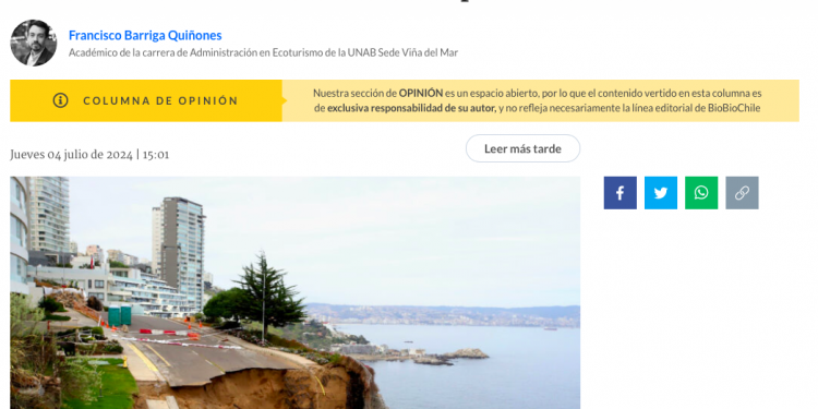 BioBio Chile | Preocupante retroceso de playas chilenas: pérdida de ecosistemas marino-costeros e impacto al turismo