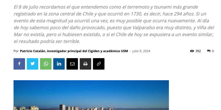 CodexVerde | Terremoto y Tsunami de 1730: Si un evento de esta magnitud ya ocurrió una vez, es muy posible que ocurra nuevamente