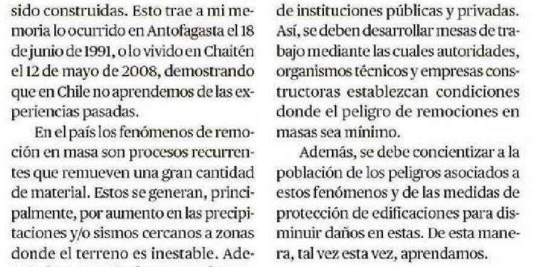 El Mercurio de Valparaíso | Lecciones no aprendidas