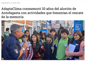 Ministerio de Medio Ambiente | AdaptaClima conmemoró 33 años del aluvión de Antofagasta con actividades que fomentan el rescate de la memoria