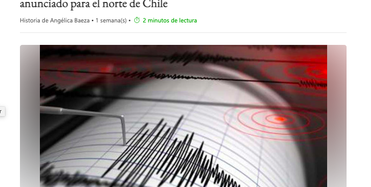 MSN | Sismo ocurrido en Antofagasta no sería precursor del gran terremoto anunciado para el norte de Chile