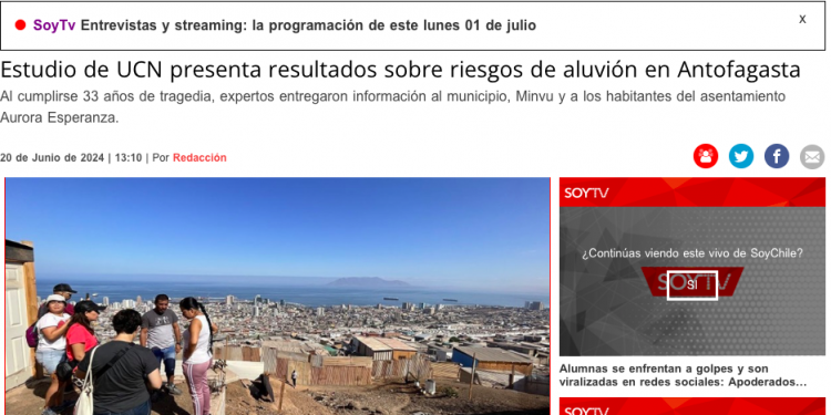 Soy Antofagasta | Estudio CIGIDEN presenta resultados sobre riesgos de aluvión en Antofagasta