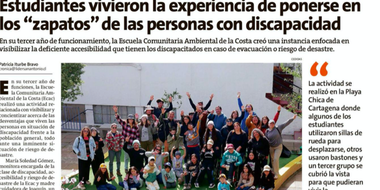 El Líder de San Antonio | Estudiantes vivieron la experiencia de ponerse en los «zapatos» de las personas con discapacidad